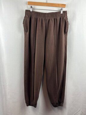 Women’s Old Navy Large Brown Joggers w/ Zip Pockets